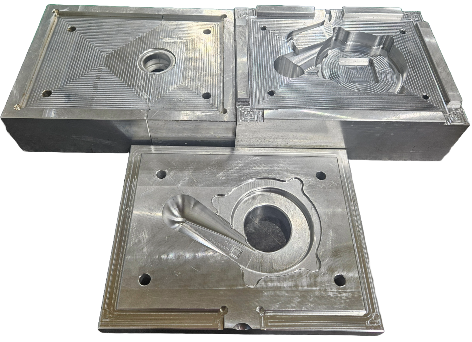 Close-up of a precision casting mold.